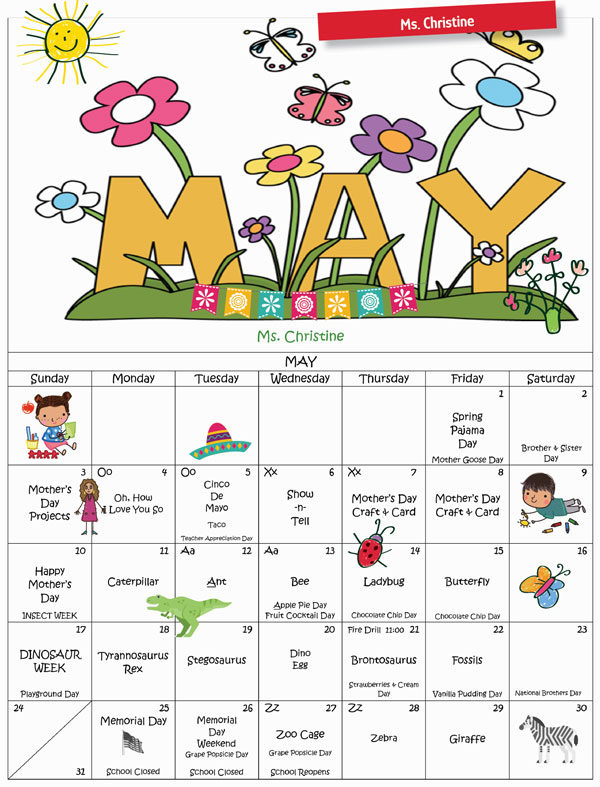 Discovering Me Nursery School May 2026 Activity Ms. Christine