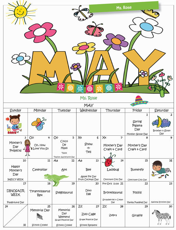 Discovering Me Nursery School May 2026 Activity Ms. Rose