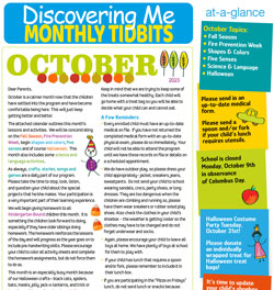 Discovering Me Nursery School October 2023Newsletter