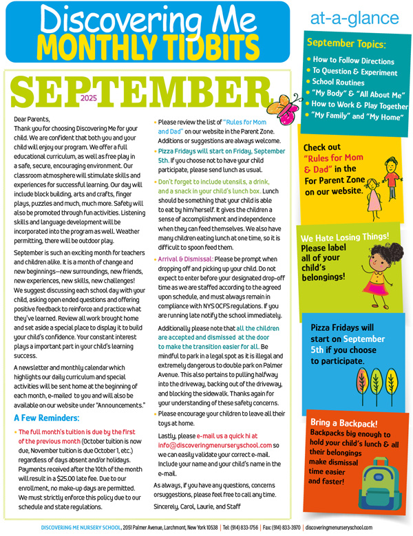 Discovering Me Nursery School_2025-September-Newsletter